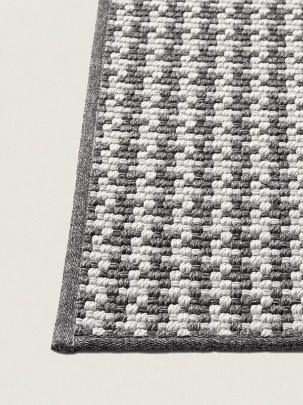 Buitenkleed sisal look met 2 kleuren grijs