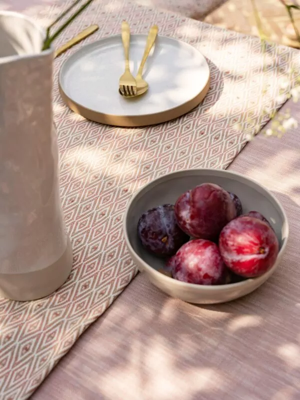 LAZE table runner diamond blush