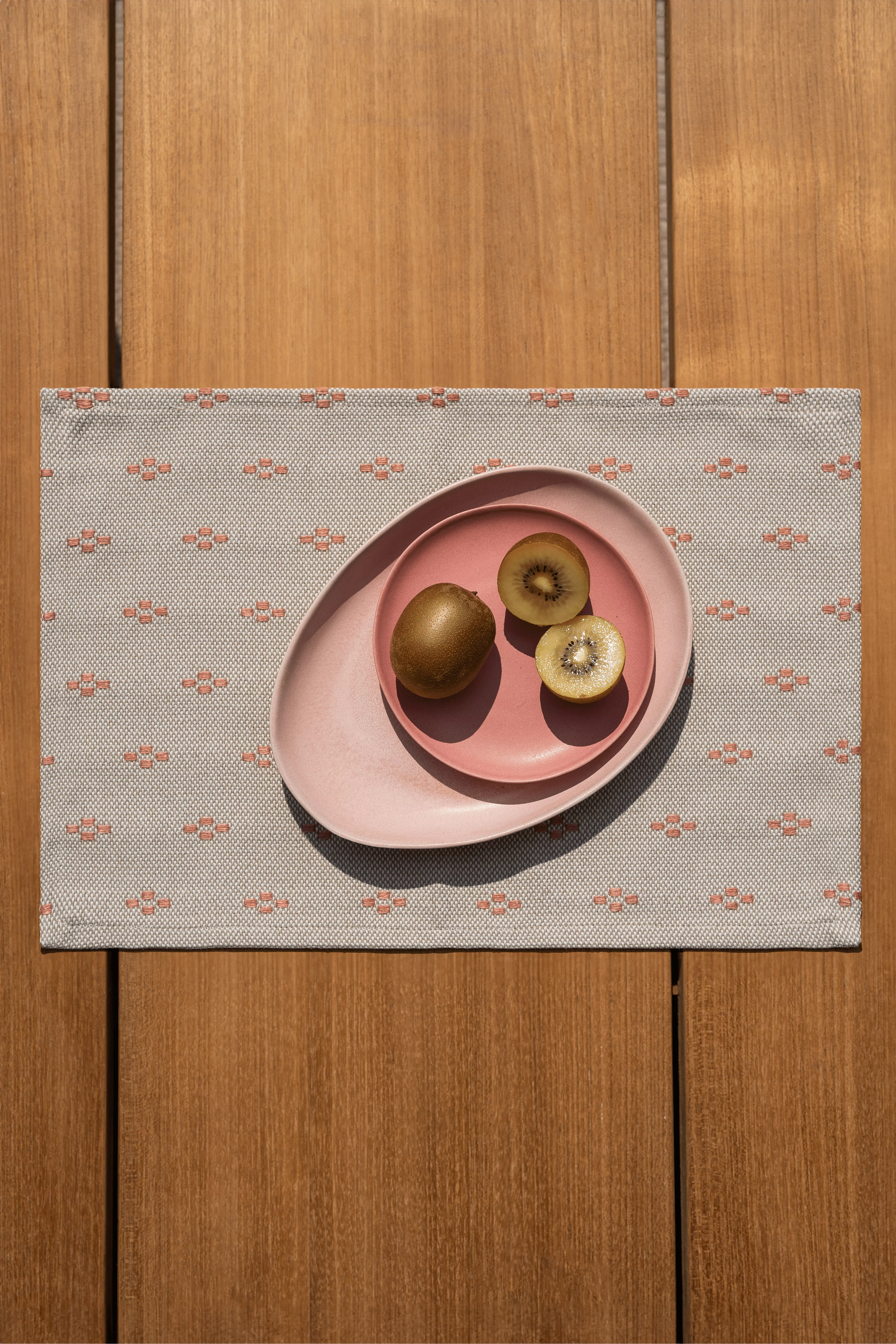 LAZE placemat 'Clover' blush