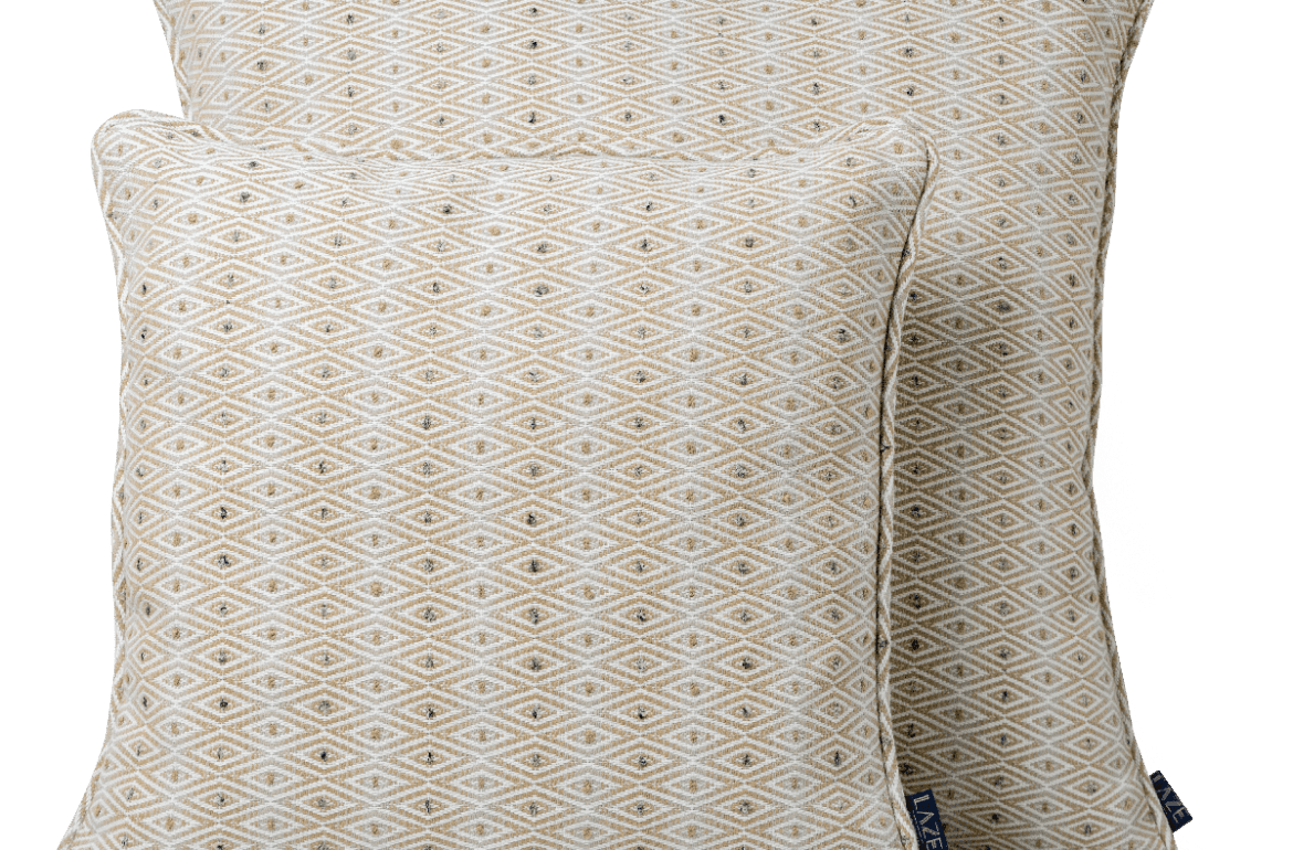 LAZE cushions diamond beige small and big