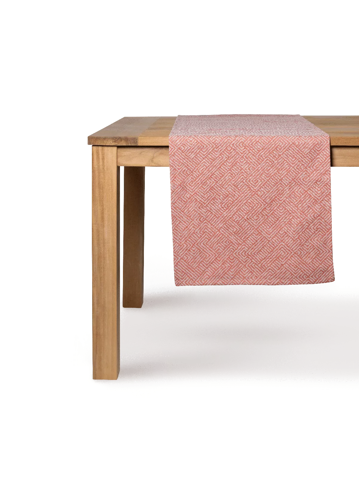 LAZE outdoor table runner 'Maze' coral