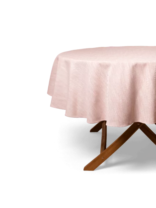LAZE outdoor round tablecloth 'Misty' blush