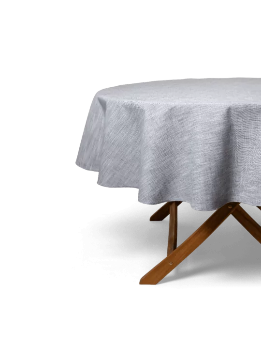 LAZE outdoor round tablecloth 'Misty' dark grey