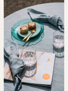 LAZE Misty aqua tafelkleed en servetten
