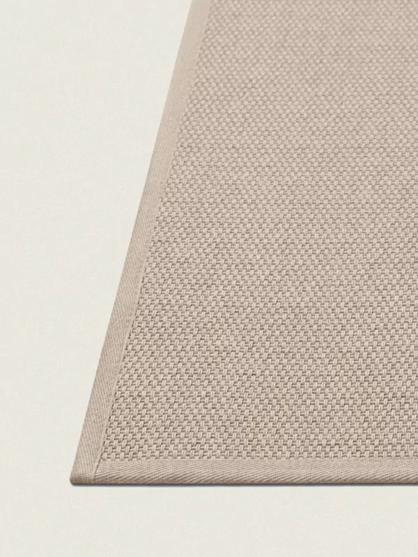 Fijn geweven buiten vloerkleed beige