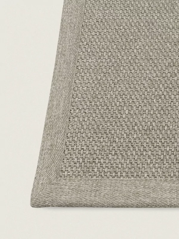 Fijn geweven buiten vloerkleed in kleur zand